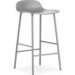 Normann Copenhagen Form Barstol H65 cm Grå/Grå Stål