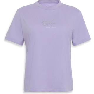 Glossy Metallic Logo T-shirt - Purple - XL
