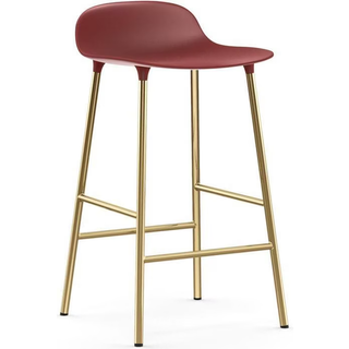 Normann Copenhagen Form Barstol Messing H65 - Rød