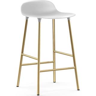 Normann Copenhagen Form Barstol Messing H65 - Hvid