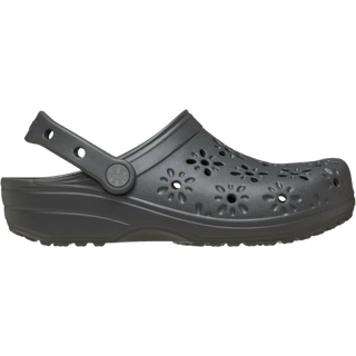 Crocs Crocs Black Classic Floral Cut Out Clogs