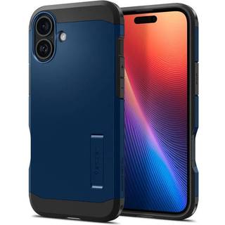 iPhone 16 Spigen Tough Armor Case m. Kickstand - MagSafe Kompatibel - Navy