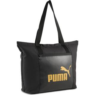PUMA Campus Shopper Bag, Accessories, Black/Gold/No. Logo, OSFA