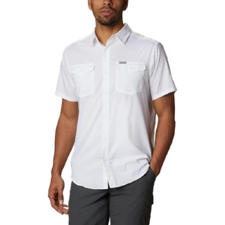 Herre Utilizerii Solid Performance Shortærme skjorte - White - S (D0102H7M1Y6)