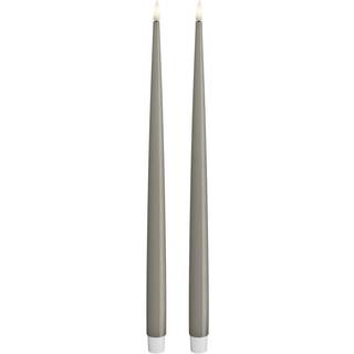Håndlavede LED-stagelys Real Flame, H 38 cm, 2 stk