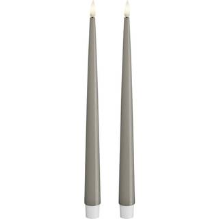 Håndlavede LED-lysestager Real Flame, H 28 cm, 2 stk
