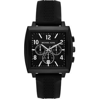 MK Oversized Rhys Black-Tone and Silicone Watch - Black - Michael Kors - ONE SIZE