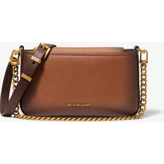 MK Bryant Small Burnished Leather Convertible Pochette - Brown - Michael Kors - ONE SIZE