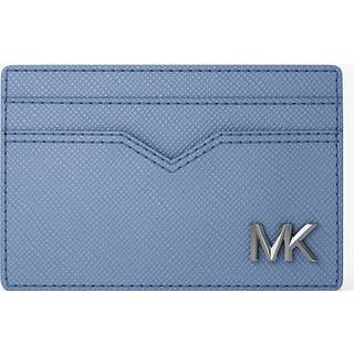 MK Edison Saffiano Leather Card Case - Blue - Michael Kors - ONE SIZE