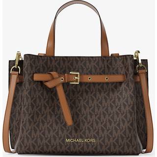 MK Emilia Small Signature Logo Satchel - Brown - Michael Kors - ONE SIZE