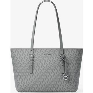 MK Quinn Medium Signature Logo and Leather Tote Bag - Grey - Michael Kors - ONE SIZE