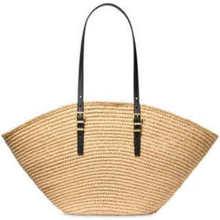 MK Isa Large Hand-Crocheted Straw Tote Bag - Natural - Michael Kors - ONE SIZE