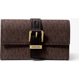 MK Nolita Medium Signature Logo Tri-Fold Wallet - Brown - Michael Kors - ONE SIZE