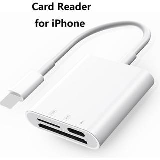 NÖRDIC Lightning-kortlæser 2-slots SD, MicroSD 1xLightning-opladning UHS-I