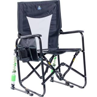 GCI Adjustable Rocker Campingstål størrelse 61,5 x 61,5 x 98 cm farve grå