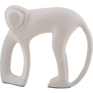 Statue Monkey 5x15cm hvid