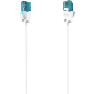 Hama Flexi-Slim Ethernet-kabel CAT 6a, 10 Gbps U/UTP 1,5m (hvid)