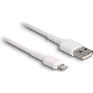 Delock USB til Lightning-opladning til iPhone, iPad, iPod, 30 cm - Hvid