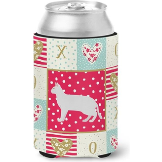"""" Caroline's Treasures CK5692CC Russisk White Black #2 Cat Love Can eller Bottle Hugger Cold-Beverage-Koozies Multicolor """"