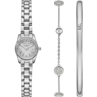 MK Petite Lexington Pavé Silver-Tone Watch and Jewelry Gift Set - Silver - Michael Kors - ONE SIZE