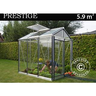 ACD Drivhus glas, PICCOLO 5,9m², 1,59x3,71x2,21m, Sølv