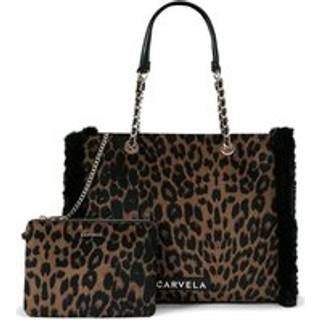 Carvela Carvela Black Frame Faux Fur Tote Bag