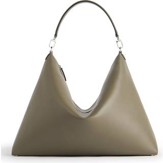 Toteme T-Lock Medium leather shoulder bag - green - One Size