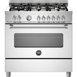 Bertazzoni MAS96L1EXT Master Gaskomfur 90 cm med enkeltovn og 6 brændere, rustfrit stål