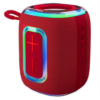 Bluetooth-højttaler IPX5 vandtæt RGB farverig lys rød