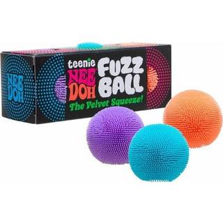 Schylling Teenie NeeDoh Fuzz Ball - Mini-sanselegetj med fljlstekstur og bld skysquish - fra 3 r og opefter - Farven kan variere; Tre fuzzbol