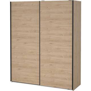 Bergamo Garderobeskab 2 skydelåger 180 x 220 cm - Jackson Hickory