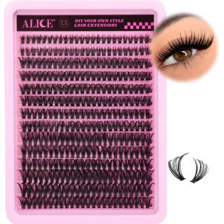 ALICE Cluster Eyelash Extensions 336 stk 50D Lash Clusters DIY Lash Extensions Fluffy Wispy Faux Mink Eyelash Clusters Mix 8-16mm D Curl Individu