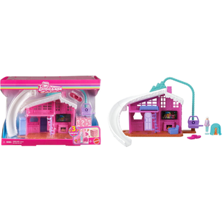 Barbie Mini Land Doll House St Mini Dreamhouse med Surprise 1,5-tommer dukkembler og tilbehr plus elevator og pool (stile kan variere)