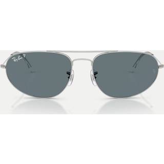 Ray - Ban Unisex RB3945 003/3R Solbriller Metal Sølv Blå Geometrisk Polariseret