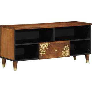 TV-skab med hylde Honningbrun 100 x 33 x 46 cm Massivt mangotræ