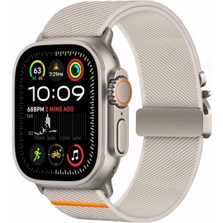 Apple Watch (42 / 44 / SE / 45 / 46 / 49mm) - Tech-Protect Nylon Rem m. Metallås - Titanium