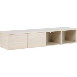 Nomi TV-bænk 180x35cm hvidpudset