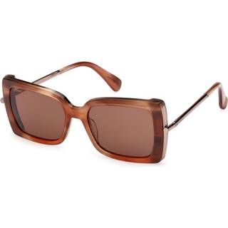 Max Mara Kvinde MM0166 ROQUEBRUNE 68E Solbriller Acetat Orange Brun Sommerfugl Normal