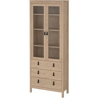 Madrid Vitrine 2 glasrammelåger + 3 skuffer - Jackson Hickory Jackson Hickory
