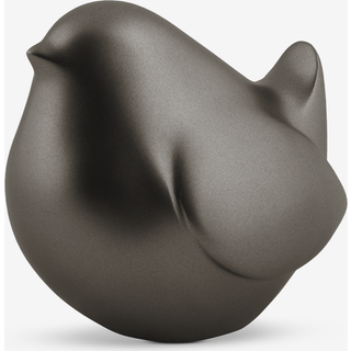 Figur fugl grå H.9,6 cm
