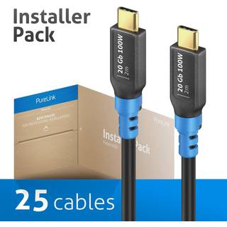 PureLink FI-U400-020-PCK USB cable USB4 Gen 2x2 2 m USB C Black, Blue