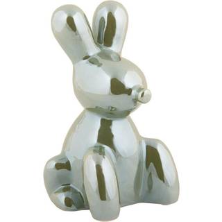 Statue Balloon Bunny 9x15cm keramik grøn
