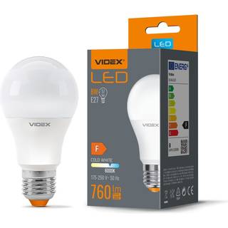 A60 LED-pære 8W E27 - kold hvid, 230V, 760lm, forbrug 8W - Kulør : Kold