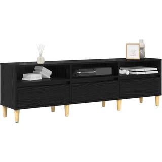 TV-skab med skuffe Sort eg 150 x 30 x 45 cm Konstrueret træ