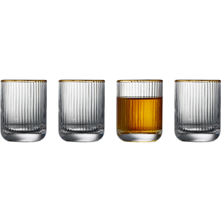 Palermo Gold Shotglas 6 stk. fra Lyngby Glas - Klar farve - Glas med guldkant