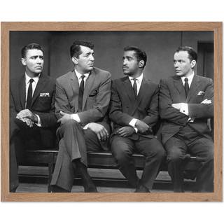 Affisch Master The Rat Pack -affischen - Gentlemen in Suits Print - Photography Art - Black & White Art - Fashion Art - Friendship Art - Great Li
