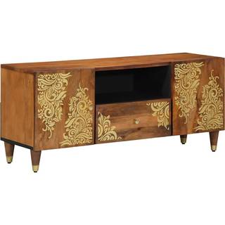 TV-skab med hylde Honningbrun 105 x 33 x 46 cm Massivt mangotræ