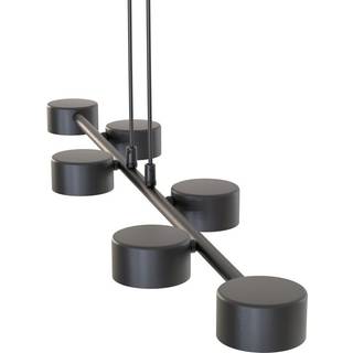 Loftspot, Megara, længde 80 cm, metal, 6 lyskilder. Megara EMIBIG LIGHTING, dæmpbar, Sort, Stue/spisestue, Metal, Moderne