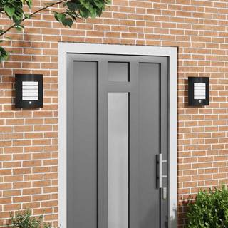 Udendørs væglamper 2 pcs Sort 23.5 x 10.5 x 26 cm Rustfrit stål