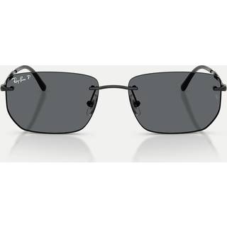Ray - Ban Unisex RB3768 002/81 Solbriller Metal Sort Grå Geometrisk Polariseret
